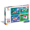 Clementoni Cartes|Illustrations|A Day With Unicorns - 1x12 + 1x16 + 1x20 + 1x24 pièces