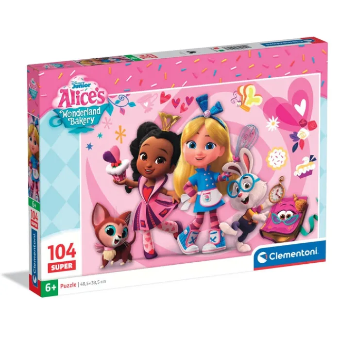 Clementoni Cartes|Personnages Disney|Alice Bakery Disney - 104 pièces