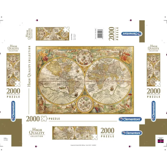 Clementoni Football|Vintage|Ancient map - 2000 pièces