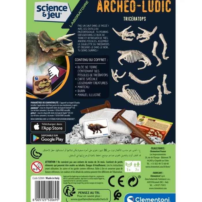 Clementoni Dinosaures|Archéo Ludic - Tricératops