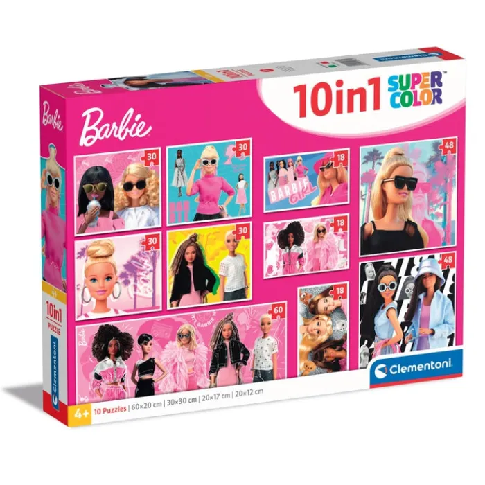 Clementoni Cartes|Autres Personnages|Barbie - 1x60 + 2x48 + 4x30 + 3x18 pièces