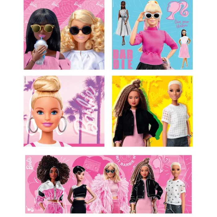 Clementoni Cartes|Autres Personnages|Barbie - 1x60 + 2x48 + 4x30 + 3x18 pièces