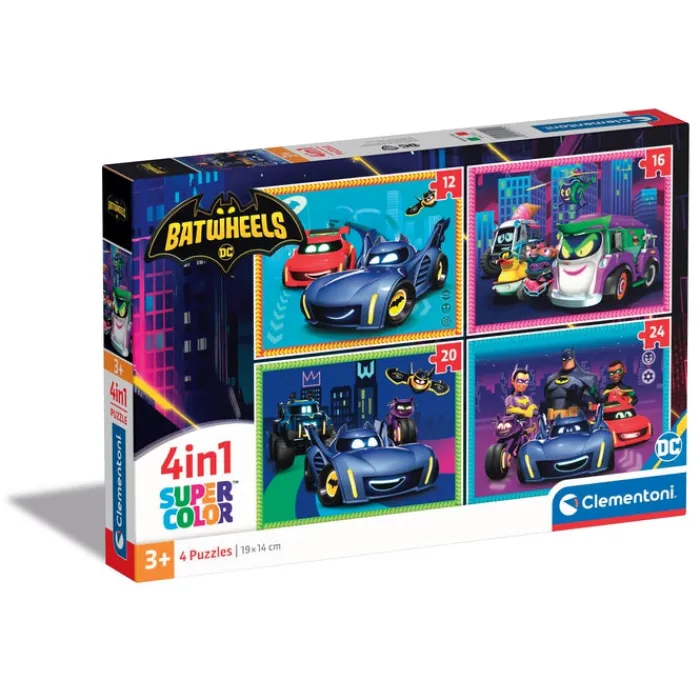 Clementoni Cartes|Autres Personnages|Batwheels - 1x12 + 1x16 + 1x20 + 1x24 pièces