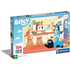 Clementoni Cartes|Autres Personnages|Bluey - 104 pièces