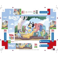 Clementoni Cartes|Autres Personnages|Bluey - 104 pièces