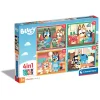 Clementoni Cartes|Autres Personnages|Bluey - 1x12 + 1x16 + 1x20 + 1x24 pièces