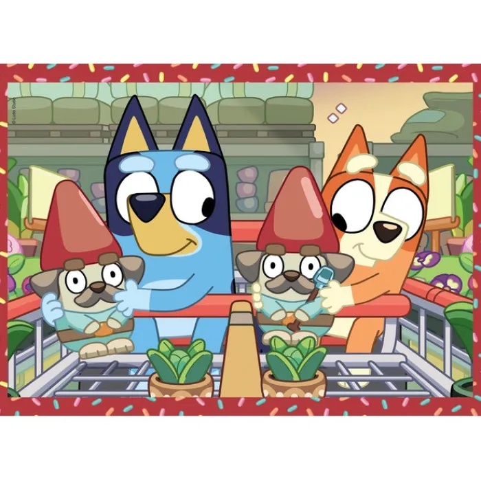 Clementoni Cartes|Autres Personnages|Bluey - 1x12 + 1x16 + 1x20 + 1x24 pièces