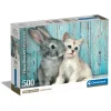 Clementoni Football|Vintage|Cat & Bunny - 500 pièces