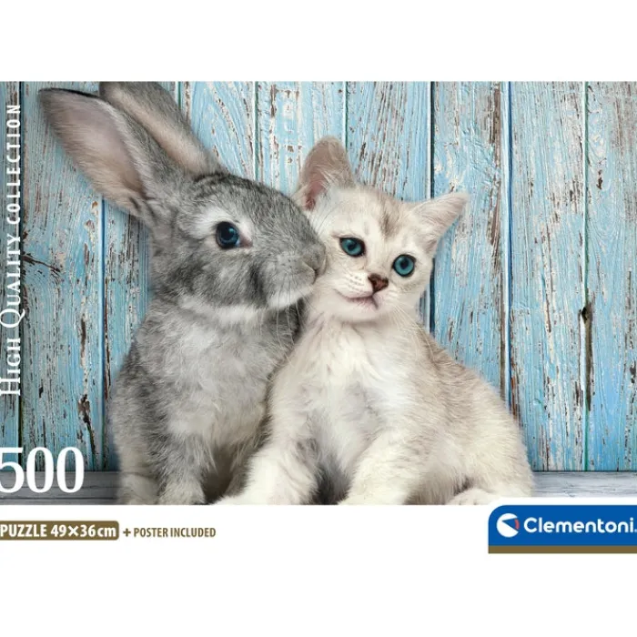 Clementoni Football|Vintage|Cat & Bunny - 500 pièces