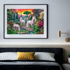 Clementoni Fantastique|Cartes|Classical Garden Unicorns - 2000 pièces