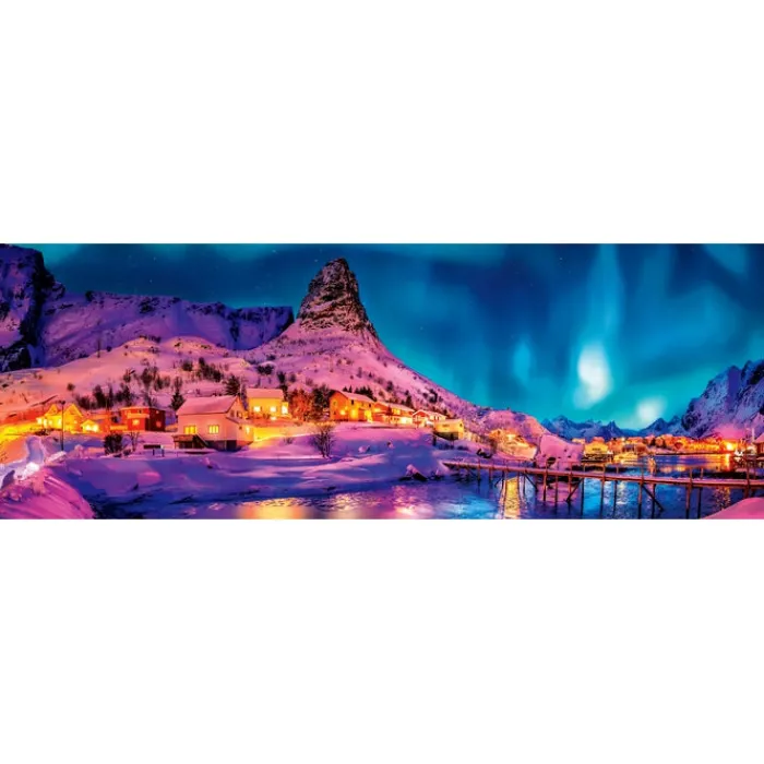 Clementoni Football|Vintage|Colourful night over Lofoten Islands - 1000 pièces