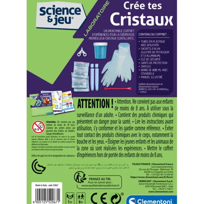 Clementoni Science Classique|Crée tes cristaux