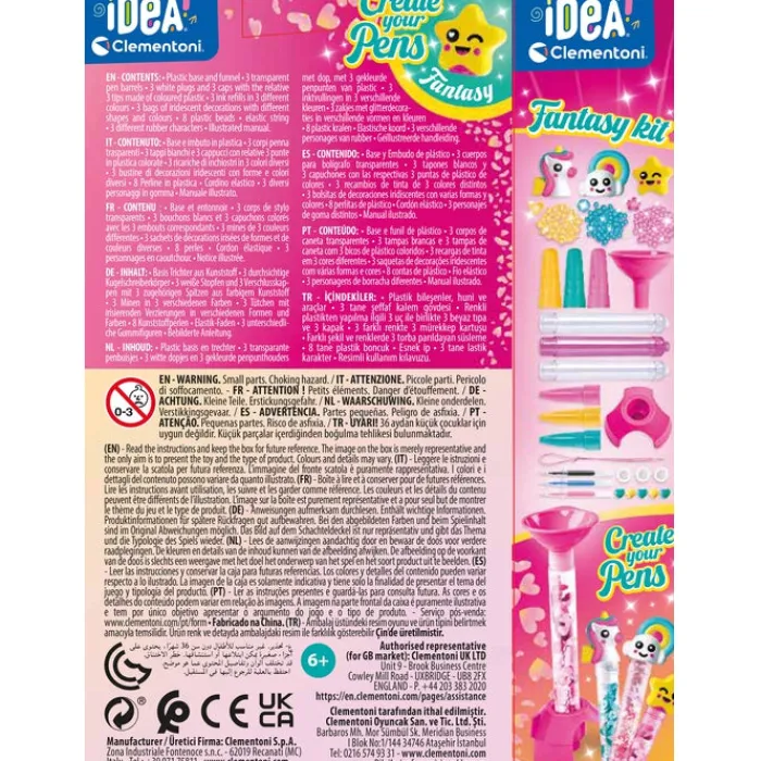 Clementoni Jeux Créatifs|Crée tes stylos - Fantaisie
