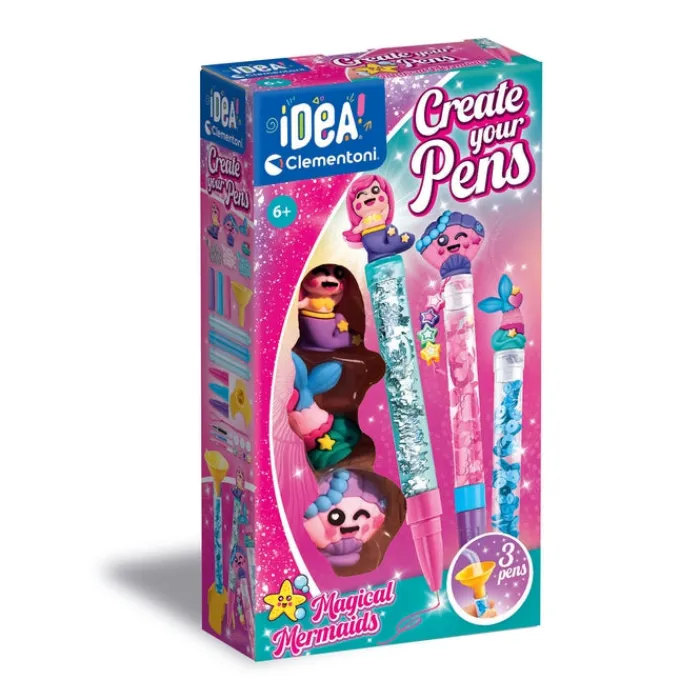 Clementoni Jeux Créatifs|Crée tes stylos - Mermaids