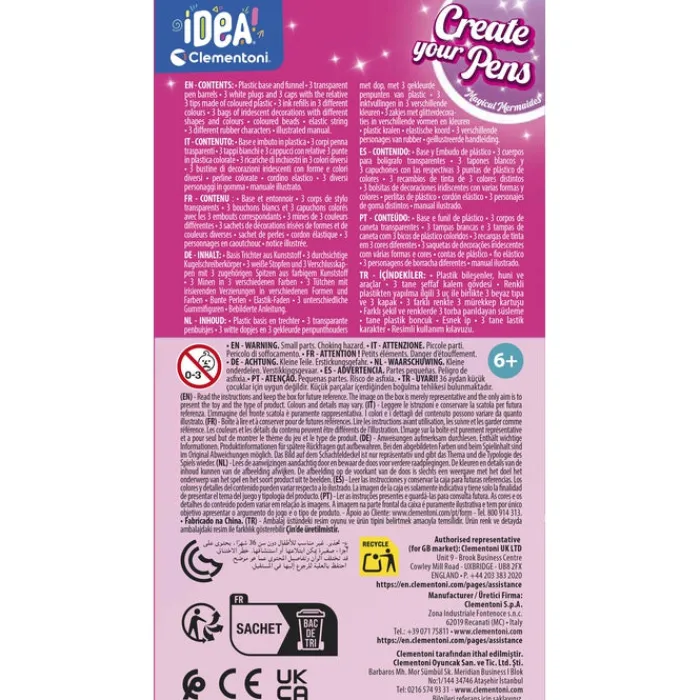 Clementoni Jeux Créatifs|Crée tes stylos - Mermaids