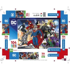 Clementoni Cartes|Dc Comics Justice League - 104 pièces