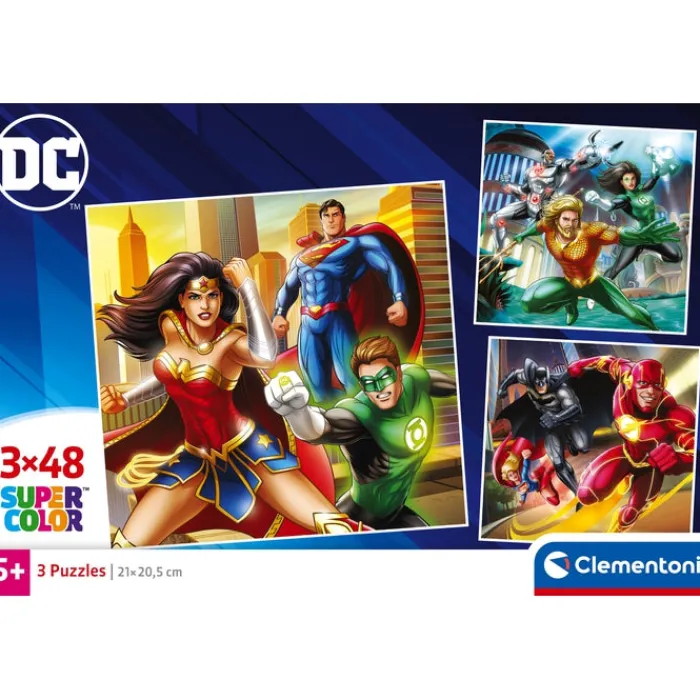 Clementoni Cartes|Vintage|Dc Comics Justice League - 3x48 pièces