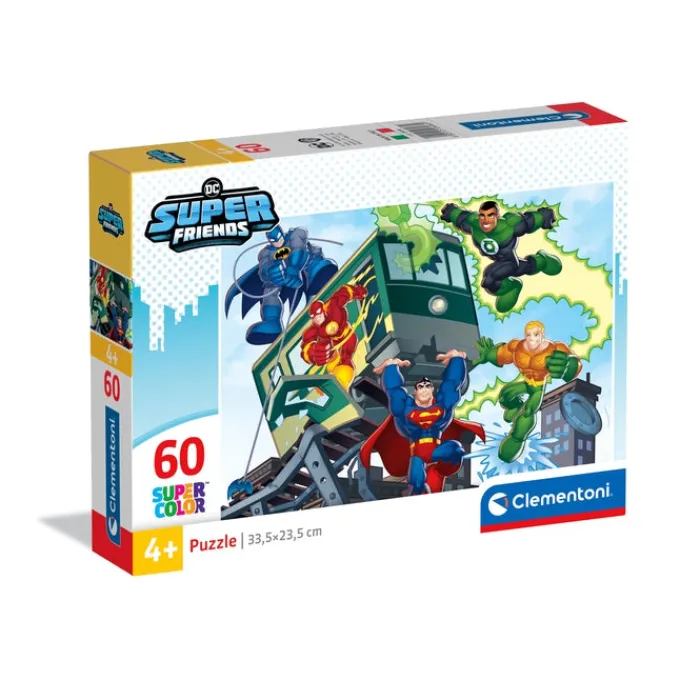Clementoni Cartes|Dc Comics Super Friends - 60 pièces