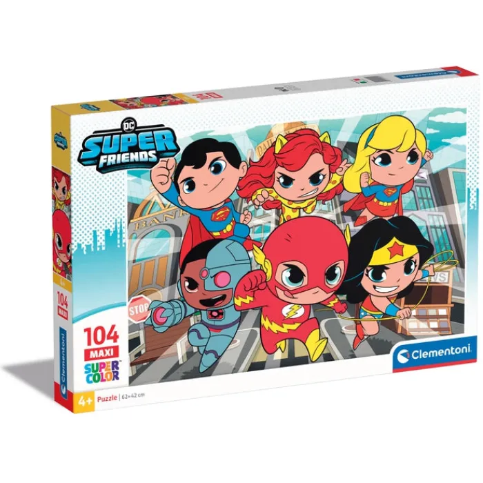 Clementoni Cartes|Dc Comics Super Friends - 104 pièces
