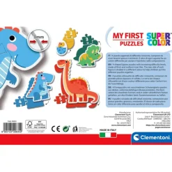 Clementoni Cartes|Illustrations|Dinosaurs - 1x3 + 1x6 + 1x9 + 1x12 pièces