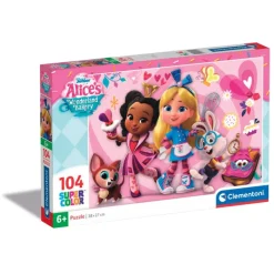 Clementoni Cartes|Personnages Disney|Disney Alice Bakery Disney - 104 pièces