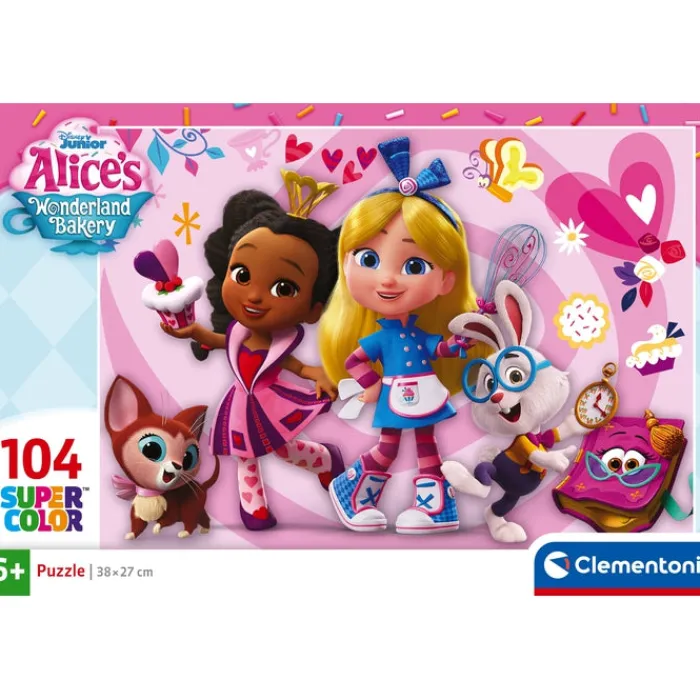 Clementoni Cartes|Personnages Disney|Disney Alice Bakery Disney - 104 pièces