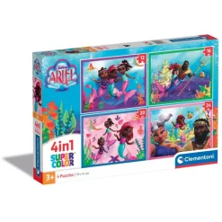 Clementoni Princesses Disney|Cartes|Disney Ariel - 1x12 + 1x16 + 1x20 + 1x24 pièces