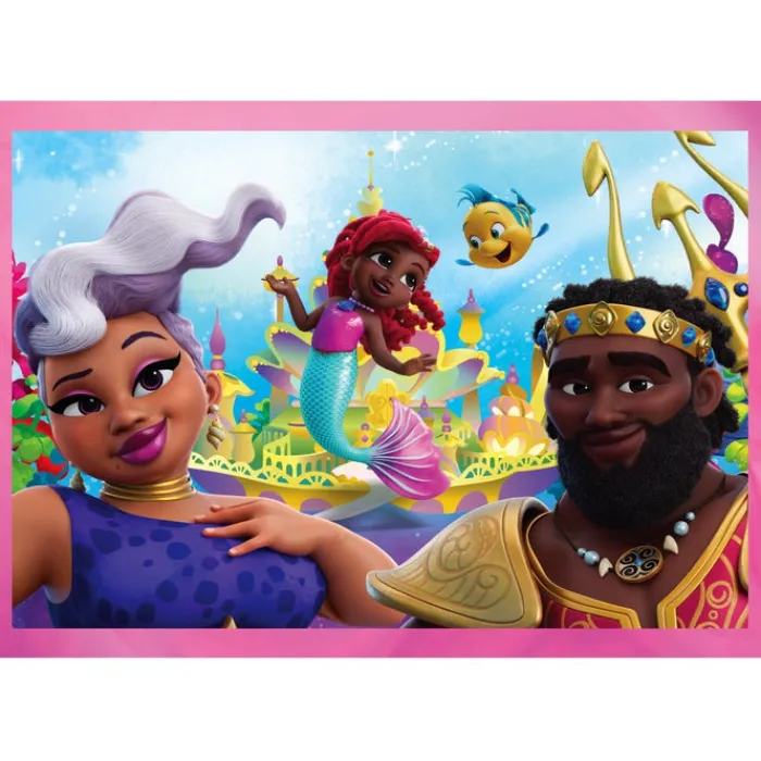 Clementoni Princesses Disney|Cartes|Disney Ariel - 1x12 + 1x16 + 1x20 + 1x24 pièces