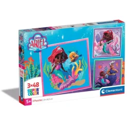 Clementoni Cartes|Princesses Disney|Disney Ariel - 3x48 pièces