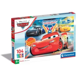 Clementoni Cartes|Personnages Disney|Disney Cars - 104 pièces
