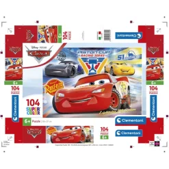 Clementoni Cartes|Personnages Disney|Disney Cars - 104 pièces