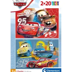 Clementoni Cartes|Personnages Disney|Disney Cars - 20 pièces