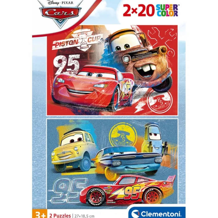 Clementoni Cartes|Personnages Disney|Disney Cars - 20 pièces