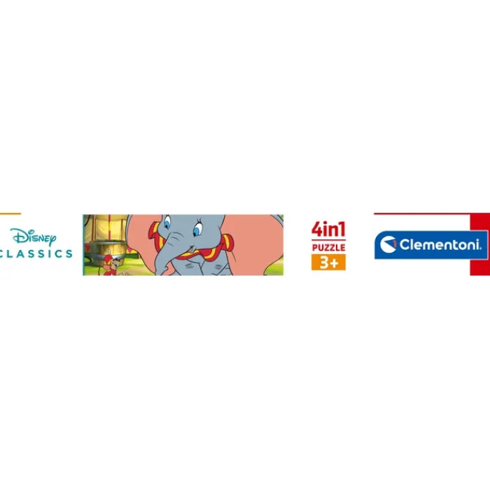 Clementoni Personnages Disney|Cartes|Disney Classics - 1x12 + 1x16 + 1x20 + 1x24 pièces