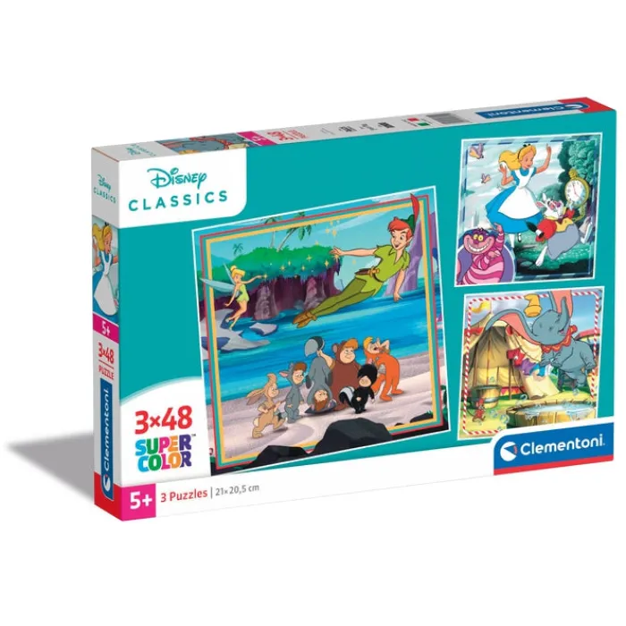 Clementoni Football|Personnages Disney|Disney Classics - 3x48 pièces