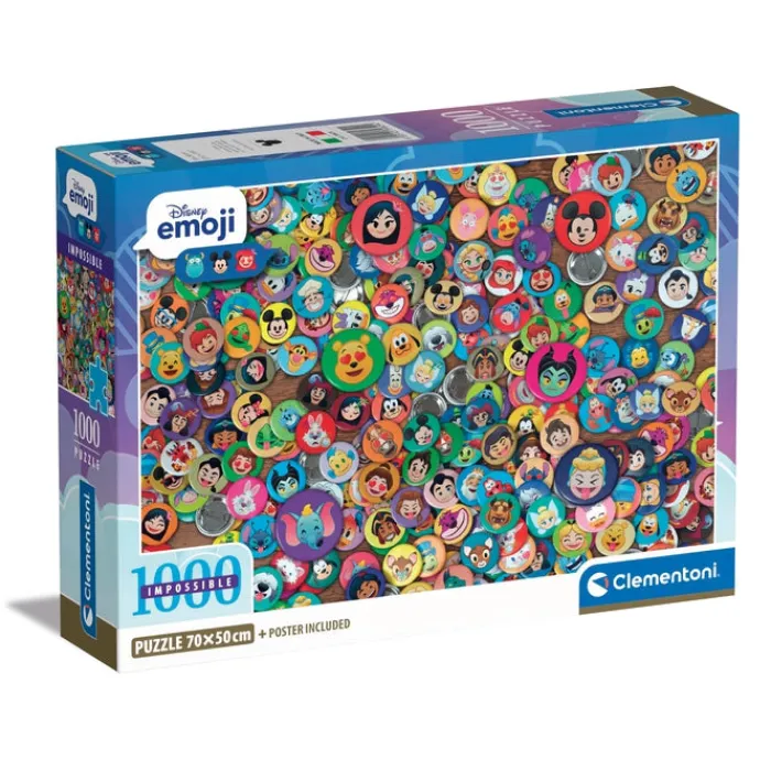 Clementoni Football|Vintage|Disney Emoji - 1000 pièces