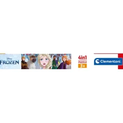 Clementoni Cartes|Personnages Disney|Disney Frozen - 1x12 + 1x16 + 1x20 + 1x24 pièces