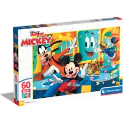 Clementoni Cartes|Personnages Disney|Disney Mickey - 60 pièces