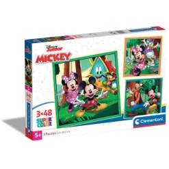 Clementoni Personnages Disney|Cartes|Disney Mickey and Friends - 3x48 pièces
