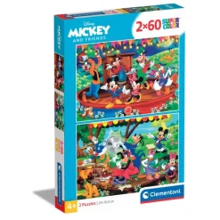 Clementoni Cartes|Personnages Disney|Disney Mickey and Friends - 2x60 pièces