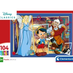 Clementoni Cartes|Personnages Disney|Disney Pinocchio - 104 pièces