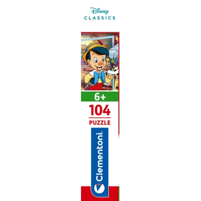 Clementoni Cartes|Personnages Disney|Disney Pinocchio - 104 pièces