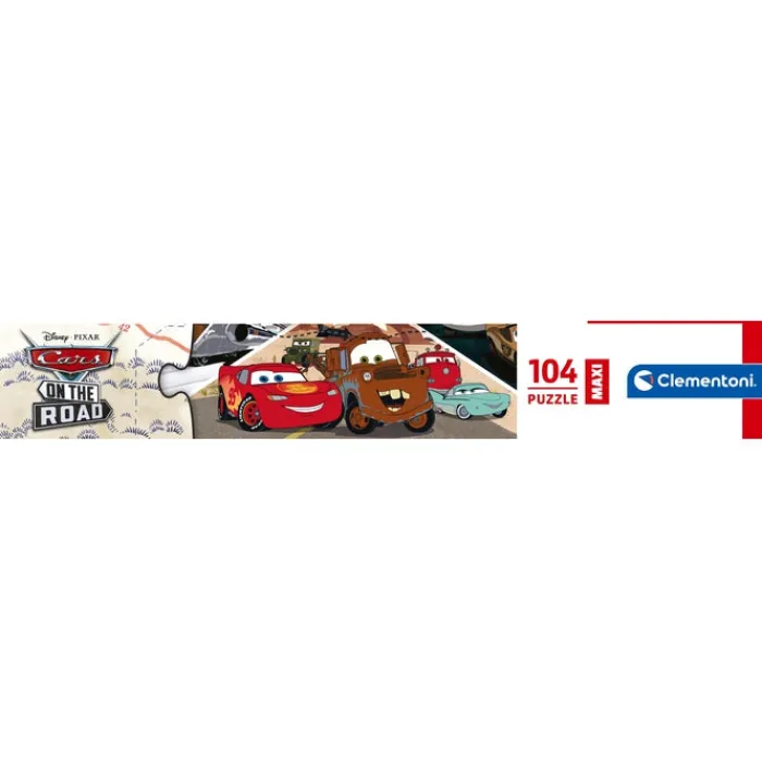 Clementoni Cartes|Personnages Disney|Disney Pixar Cars On The Road - 104 pièces