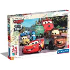 Clementoni Cartes|Personnages Disney|Disney Pixar Cars On The Road - 24 pièces