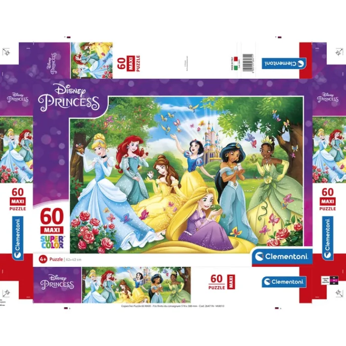 Clementoni Cartes|Princesses Disney|Disney Princess - 60 pièces