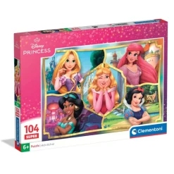 Clementoni Cartes|Princesses Disney|Disney Princess - 104 pièces