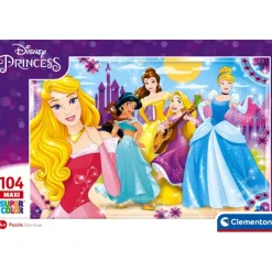 Clementoni Cartes|Princesses Disney|Disney Princess - 104 pièces