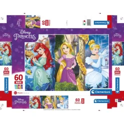 Clementoni Cartes|Princesses Disney|Disney Princess - 60 pièces