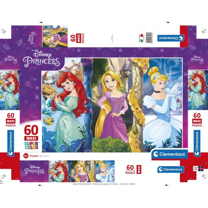 Clementoni Cartes|Princesses Disney|Disney Princess - 60 pièces