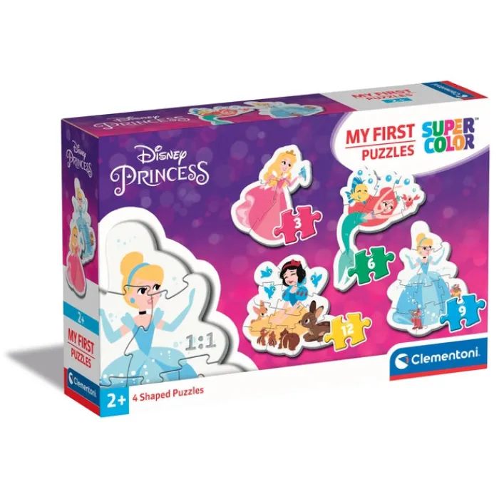 Clementoni Cartes|Princesses Disney|Disney Princess - 1x3 + 1x6 + 1x9 + 1x12 pièces